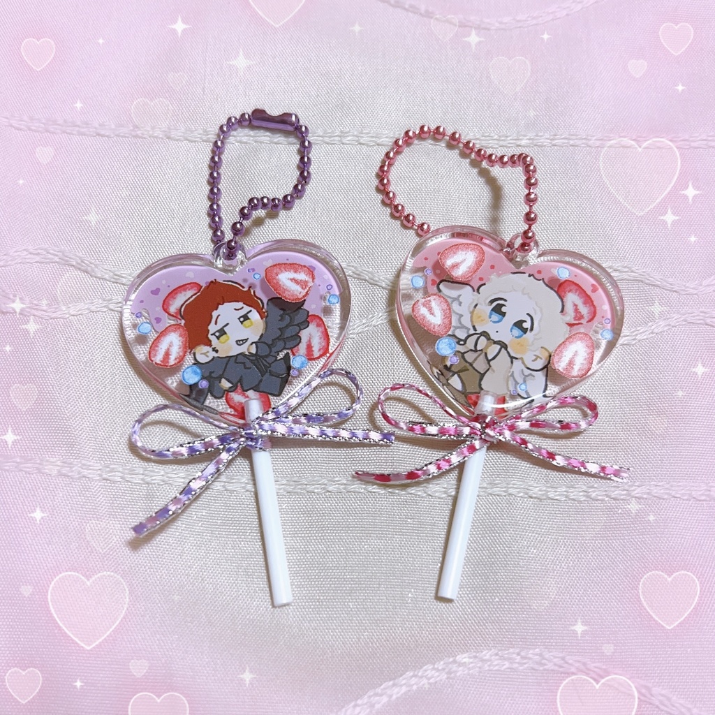 悪魔と天使のハートキャンディーアクキー