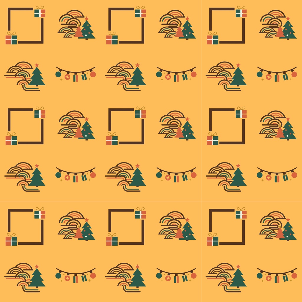 和風モダン デジタルペーパー(Wafu-Modern digital paper) Christmas