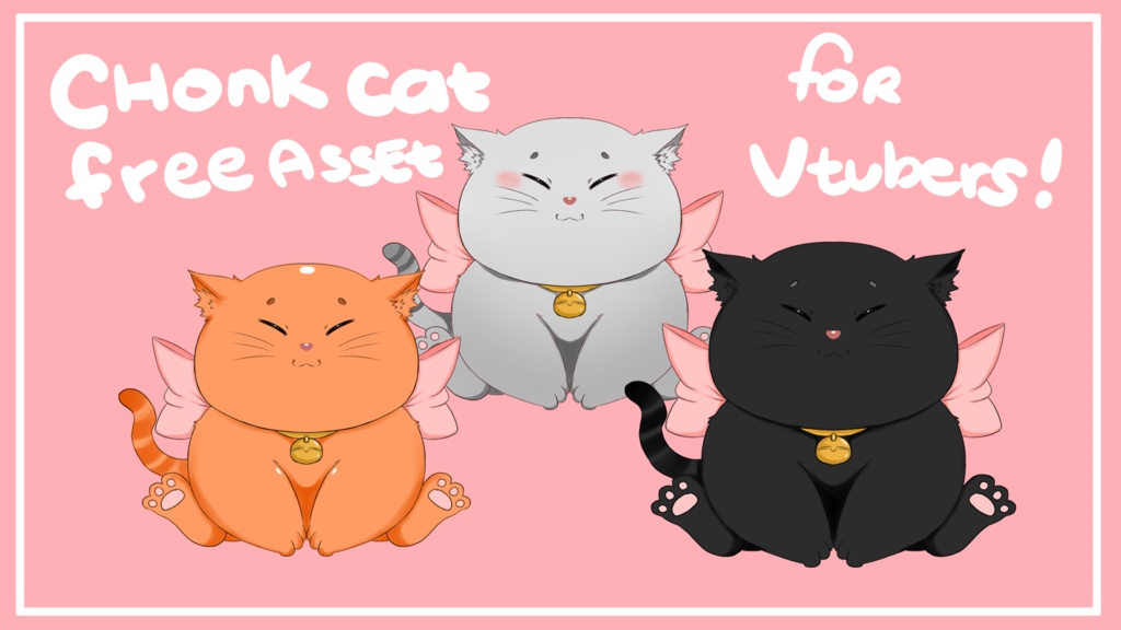 Chonky Cat Vtuber Assets - Free Chonky Cat Vtuber アセット - 無料