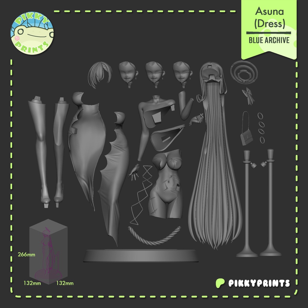 ブルーアーカイブ アスナ(ドレス) ガレージキット