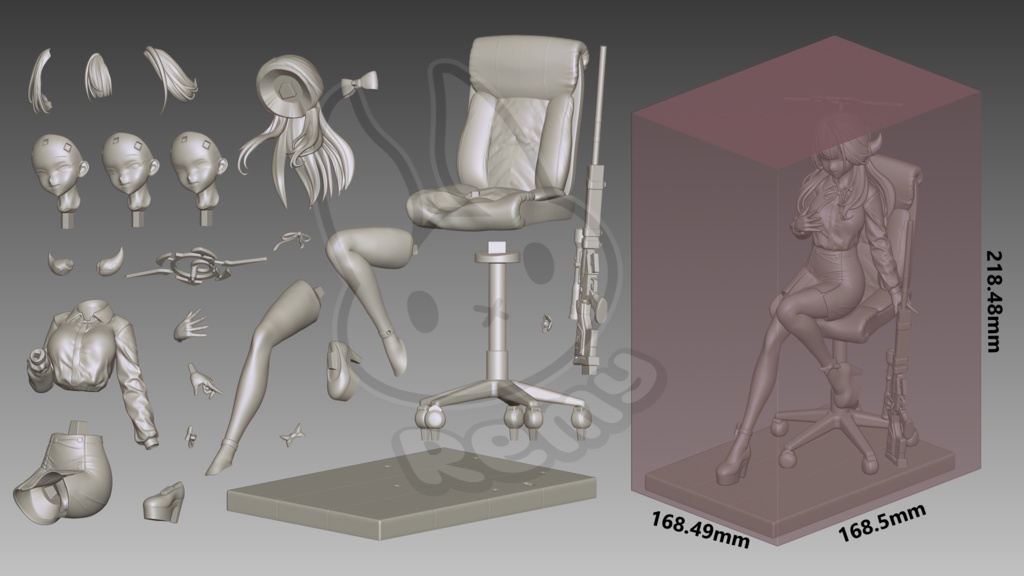ブルーアーカイブ 陸八魔アル ガレージキット