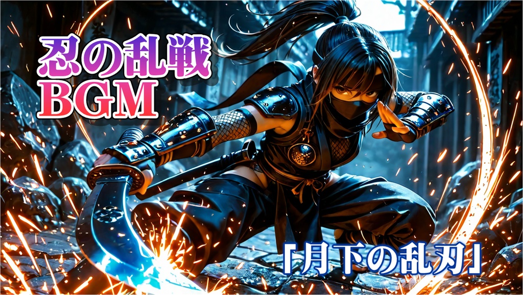【フリーBGM】忍の乱戦BGM「月下の乱刃」【和風バトル/かっこいい/アップテンポ】