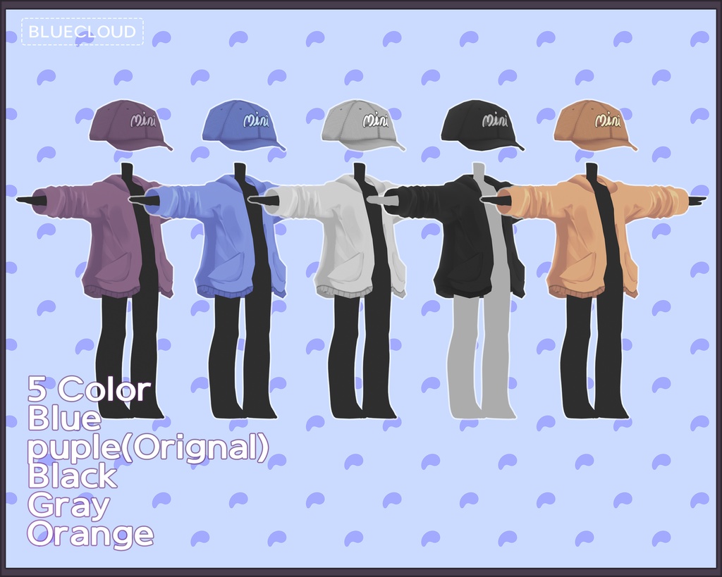 【3Dモデル】 うささき usasaki - Jacket & Cap