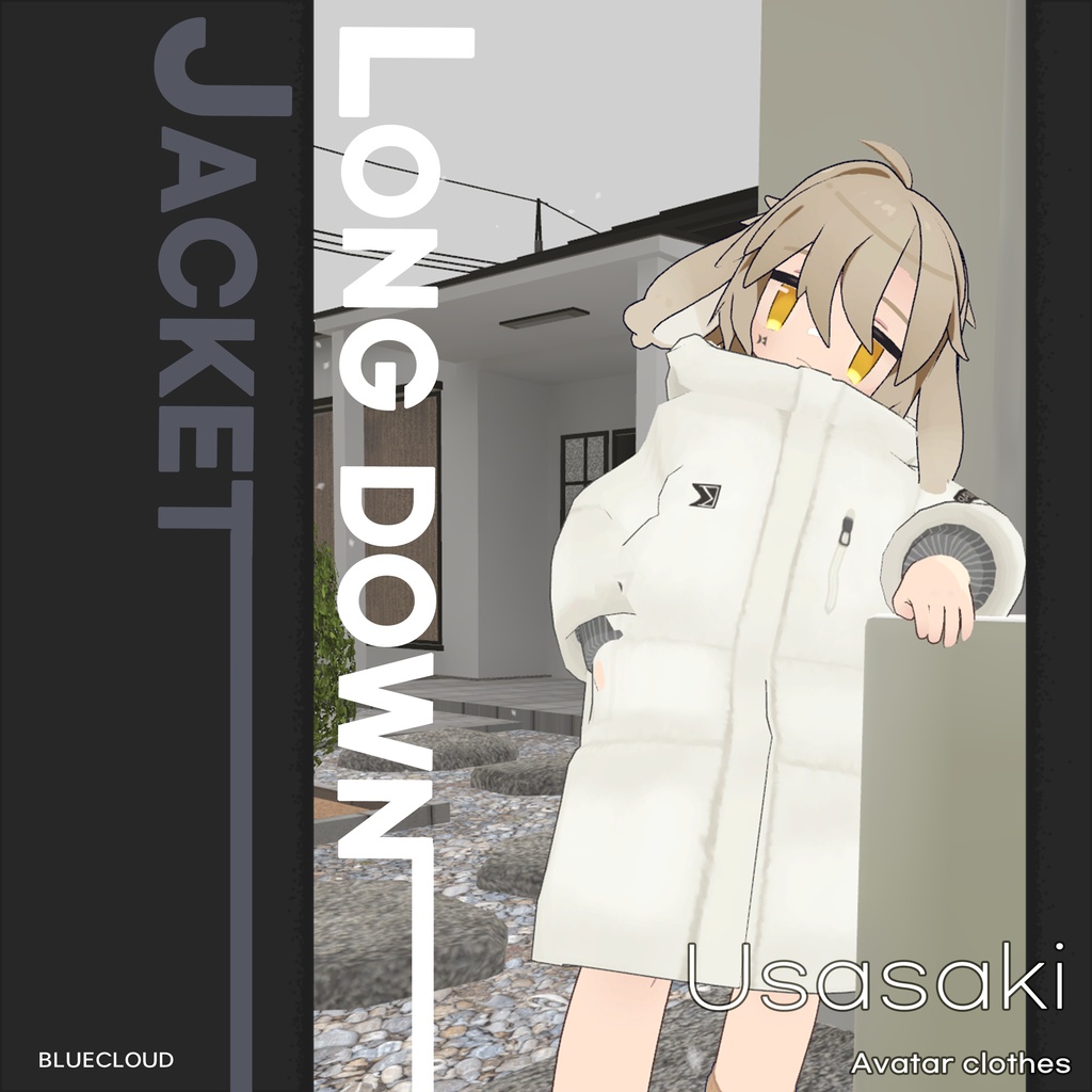 【3Dモデル】 うささき usasaki - Long Down Jacket