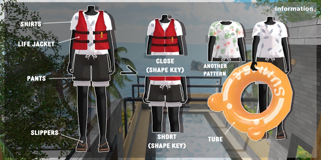 【3Dモデル】『ダンビ』- Dambi - Summer Clothes