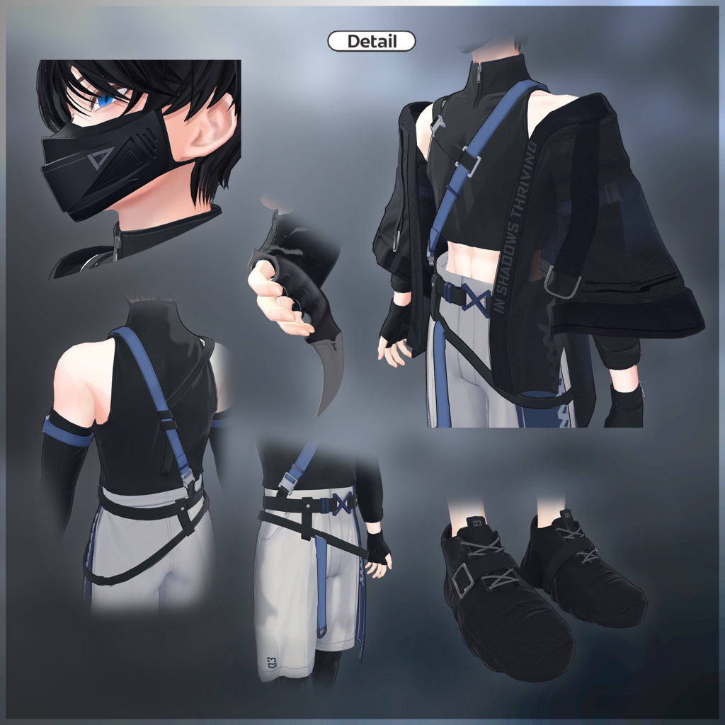 [水瀬, 狛乃, +Head, 怜-Rei, Demian] Summer Night Techwear 缩略图 11