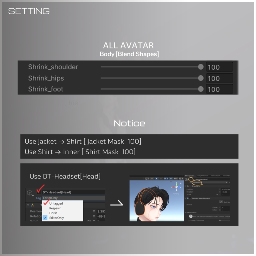 【7 アバター対応】 Daily Techwear-III