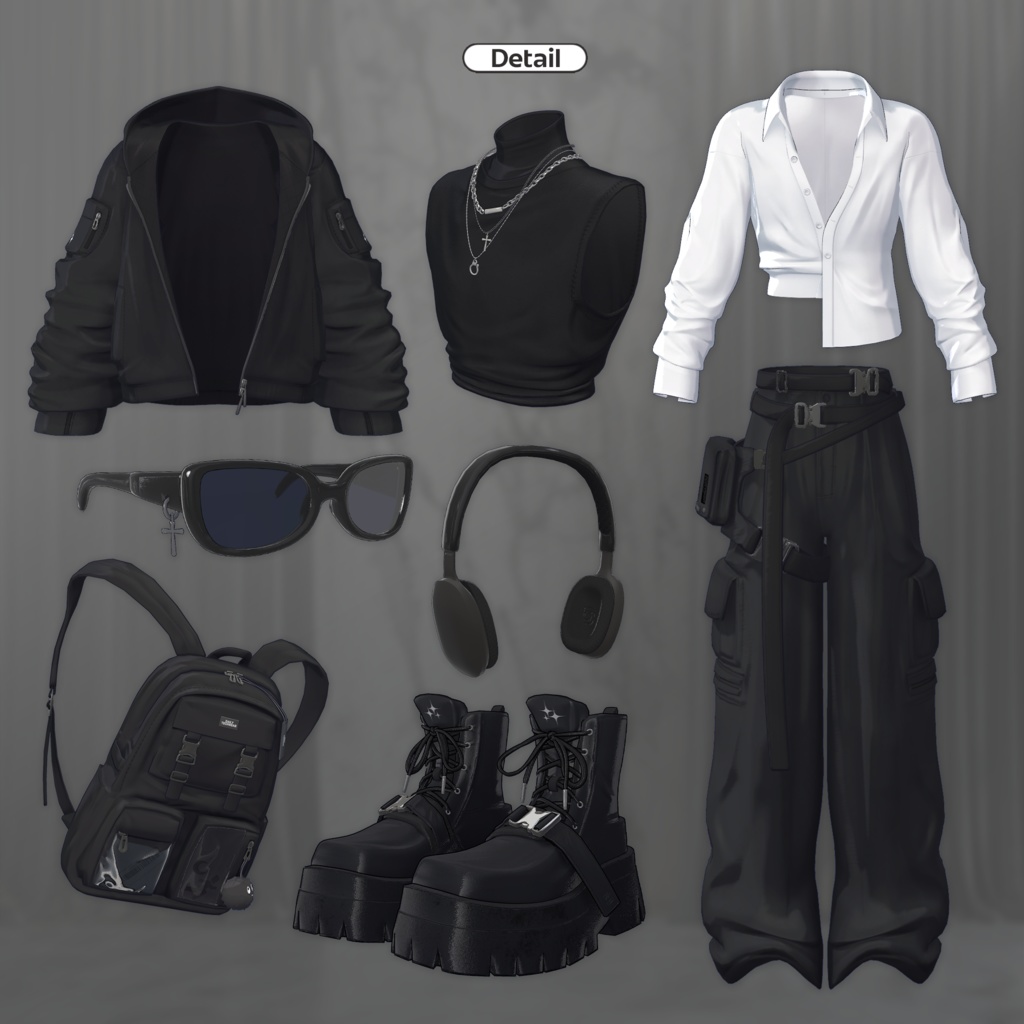 【7 アバター対応】 Daily Techwear-III