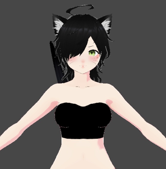 Cat Girl Base with Tail, Vroid File