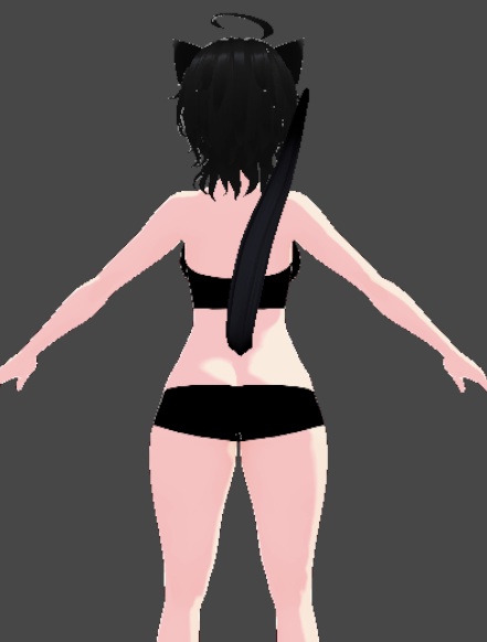 Cat Girl Base with Tail, Vroid File