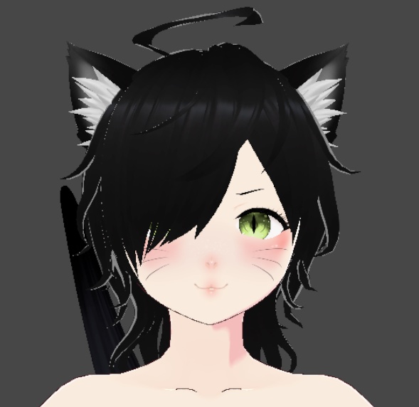 Cat Girl Base with Tail, Vroid File