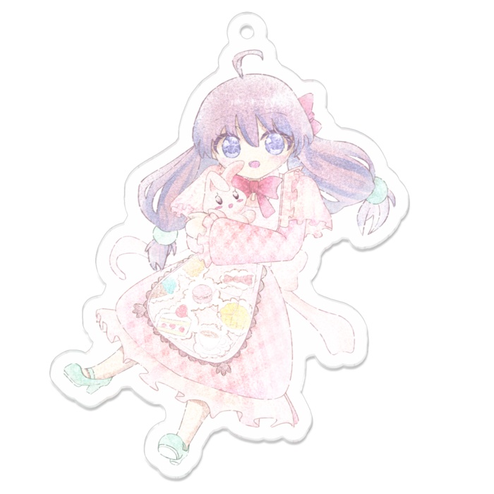 ゆめかわ風　女の子　アクリルキーホルダー