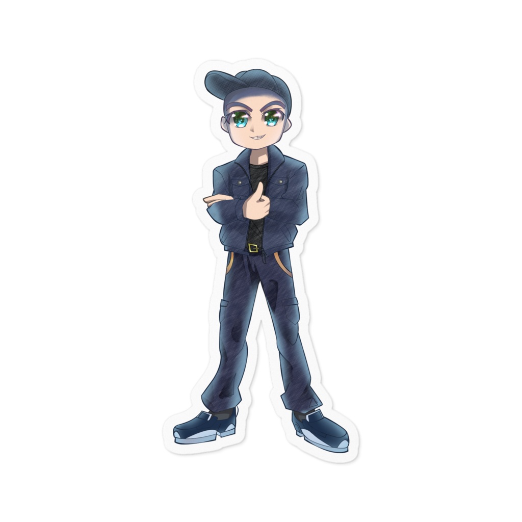 作業着お兄さん　ステッカー