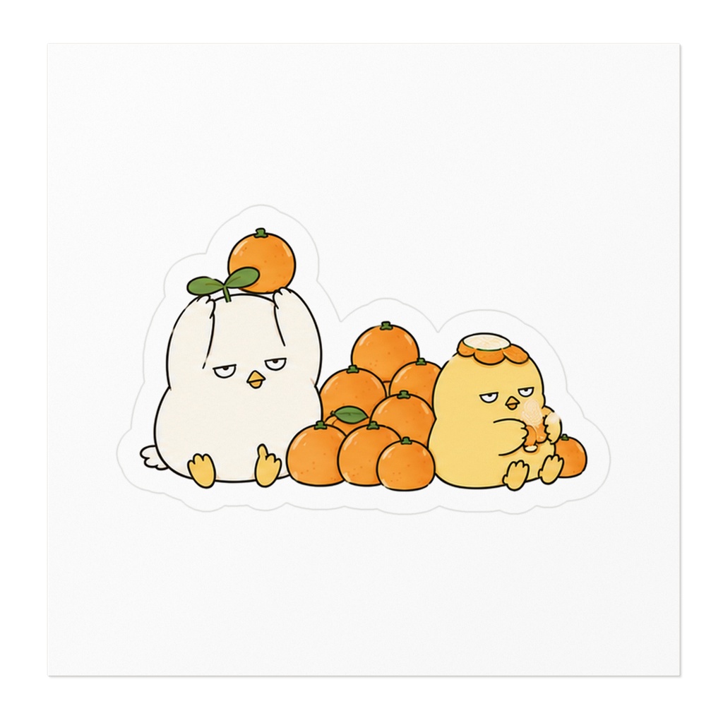 こもりのステッカー(みかんの山)