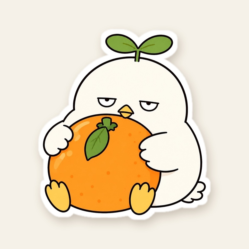 こもりのふかふかクッション（みかん）