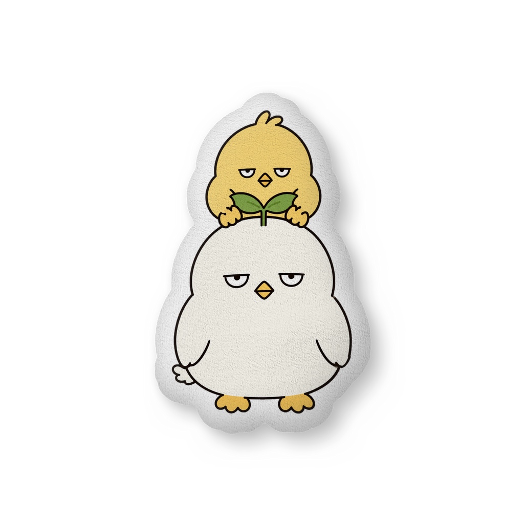 こもりのふかふかクッション(頭に相方)