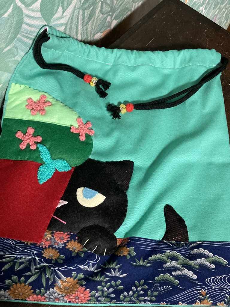 ニャン袋・ふっくら【みどり】