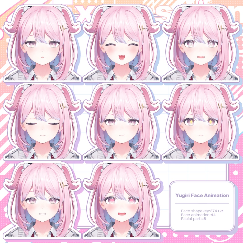 VRChat向けオリジナル3Dモデル「ゆうぎり」-YUGIRI-