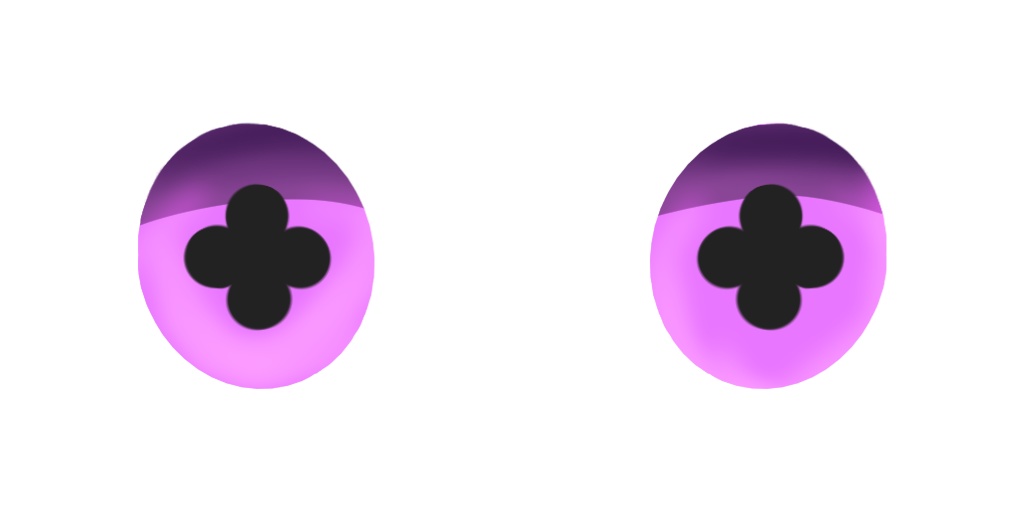 VRoid Eye Texture: Pink 4 Leaf Clover