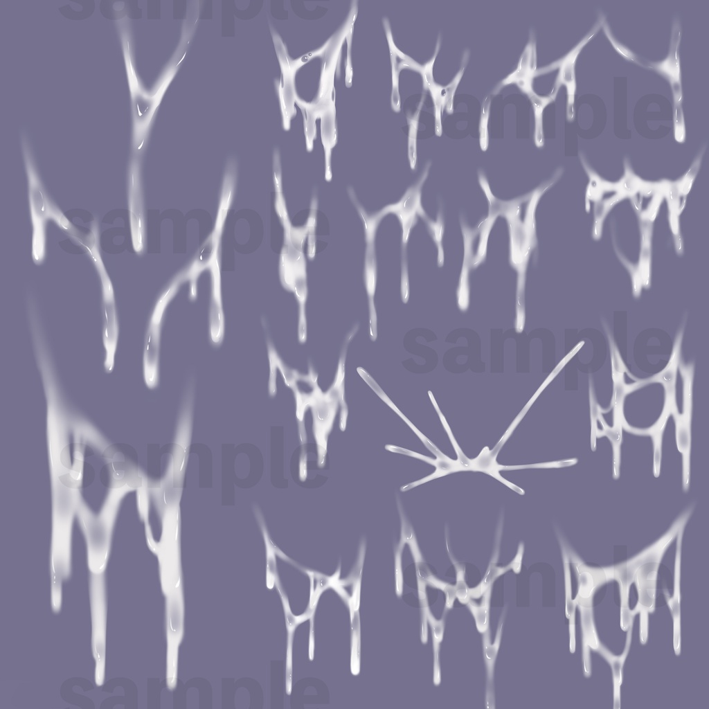 【商用可】白い液体素材①【イラスト】