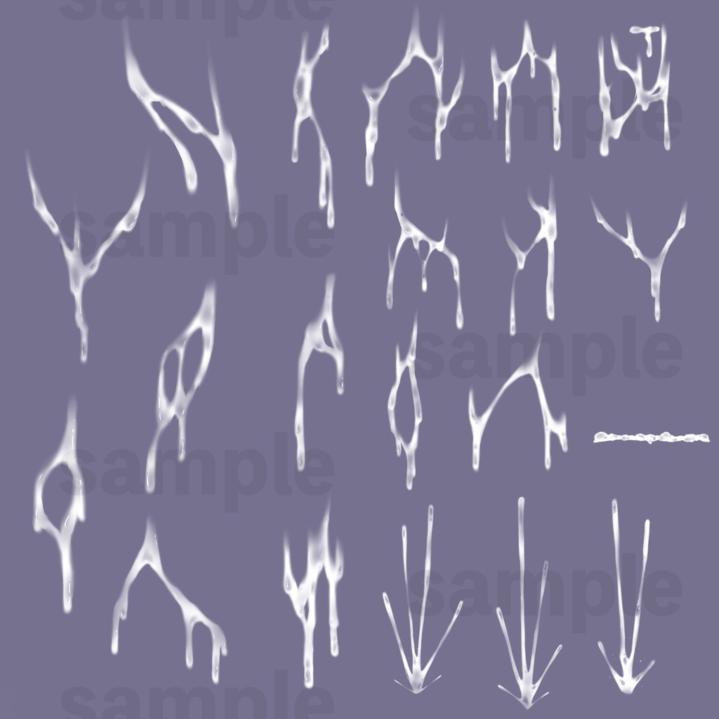 【商用可】白い液体素材②【イラスト】