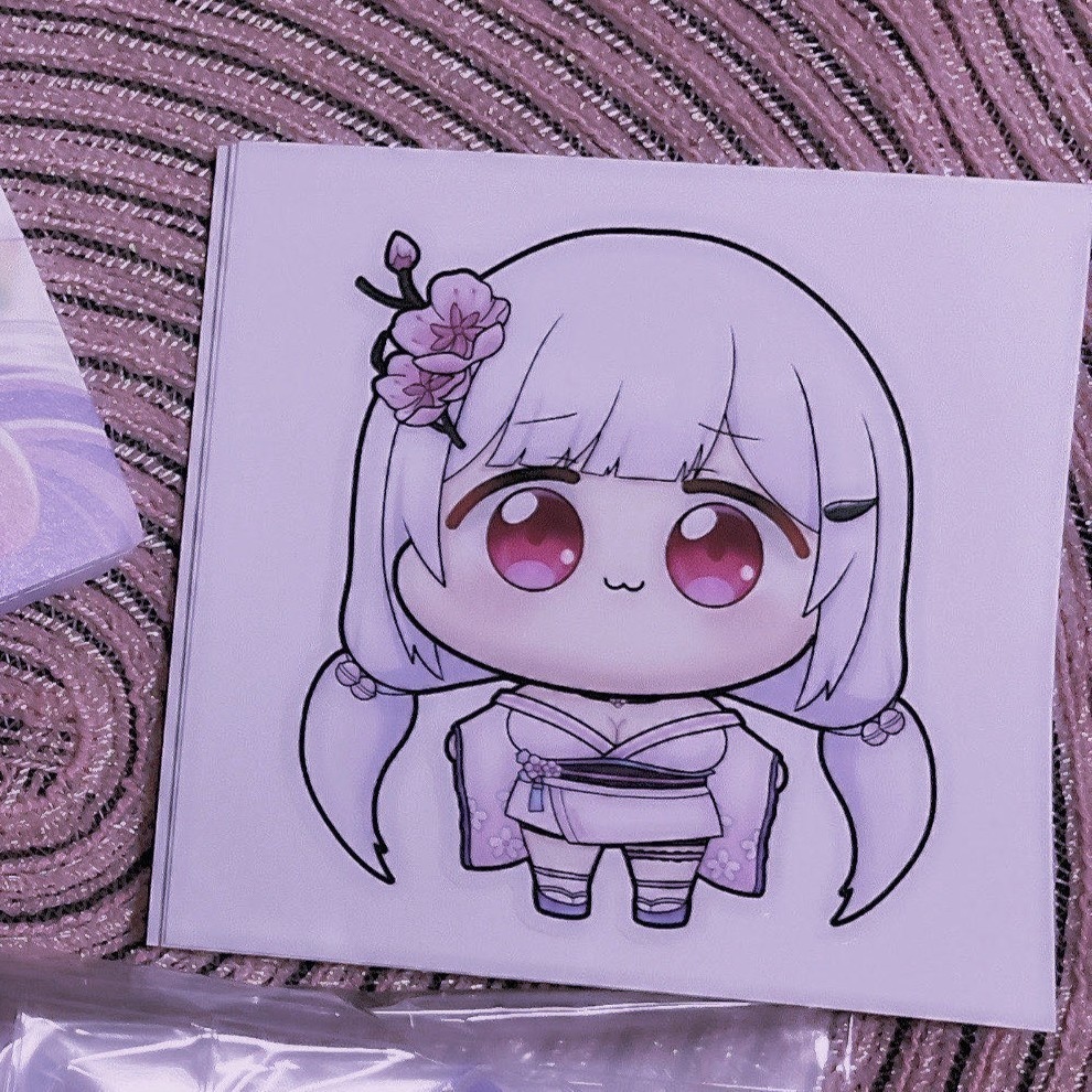 胡桃眠🌸お誕生日+1 周年記念グッズ♡デフォルメくるみんステッカー🎂再販【数量限定再販】