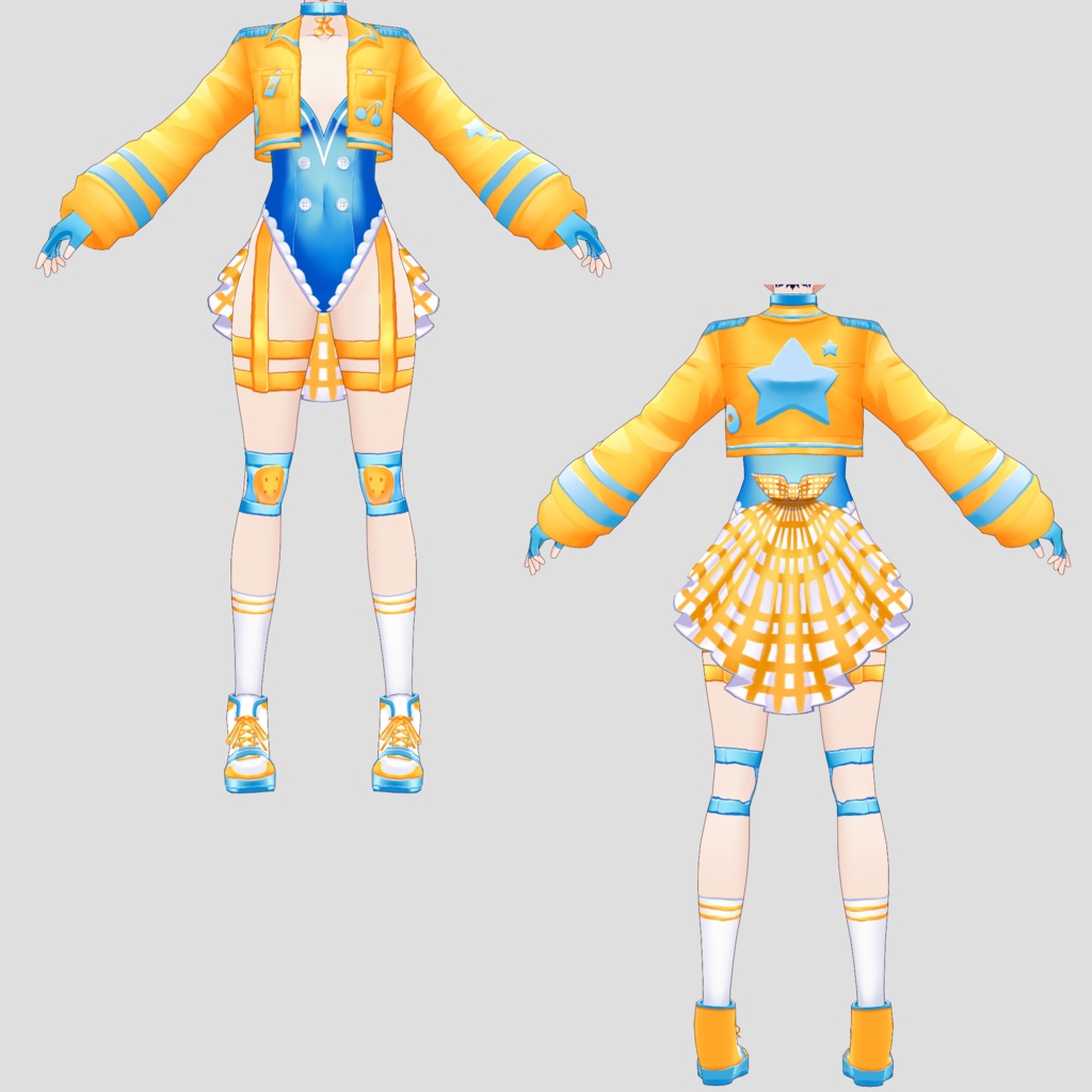 ※正式版非対応【Vroid用】さくらんぼバニー服っぽいテクスチャセット