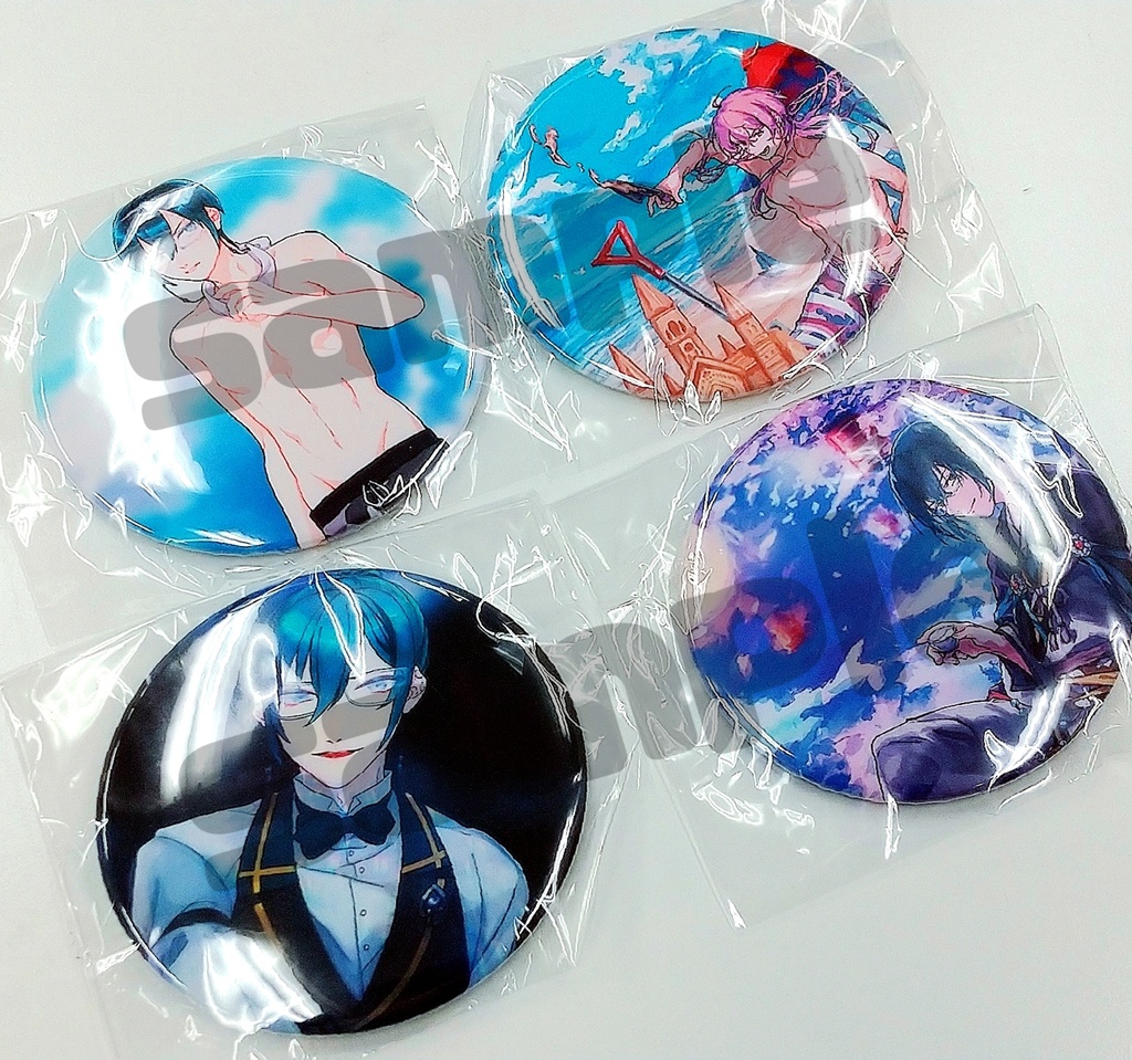 夏休み満喫して花見してカジノする缶バッジ