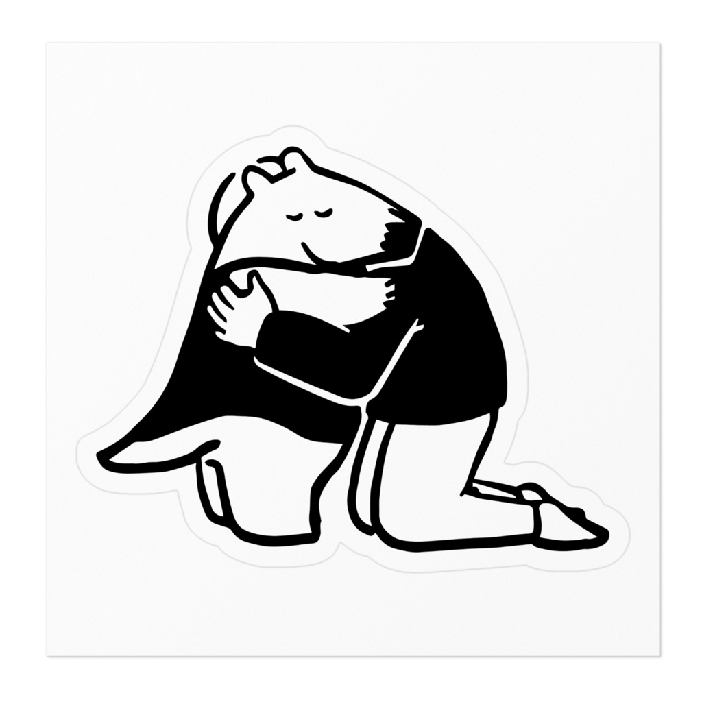 ハグするアリクイくん ステッカー