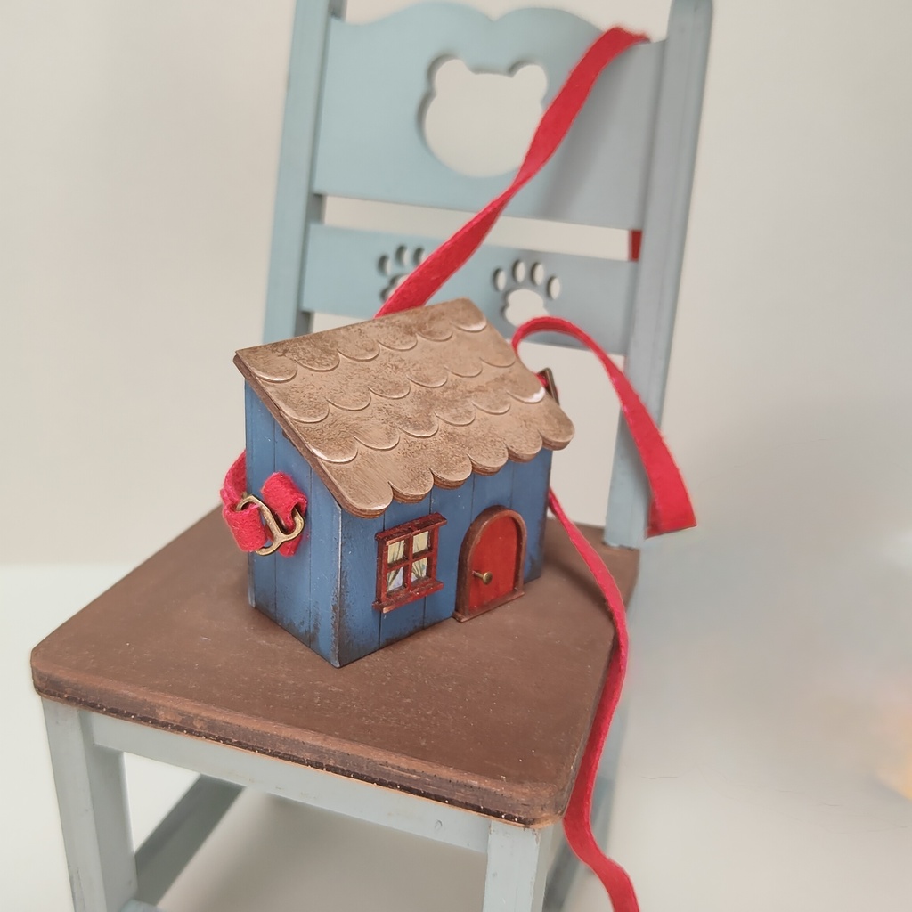 ドール用おうち型ショルダーバック|蓋が開く・大きいサイズ(HSO-L-010)