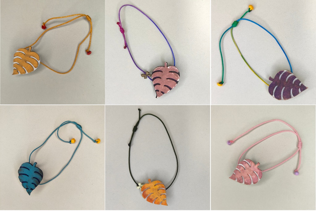 モチーフショルダーバック  モンステラ