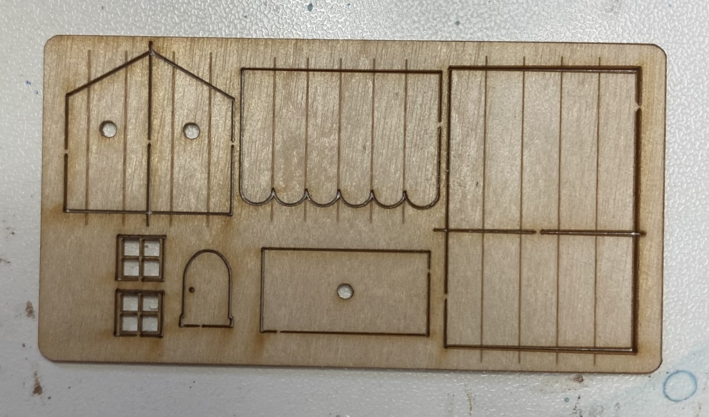 ぬりえシリーズ おうち型ちいさいサイズのキット シナベニア版