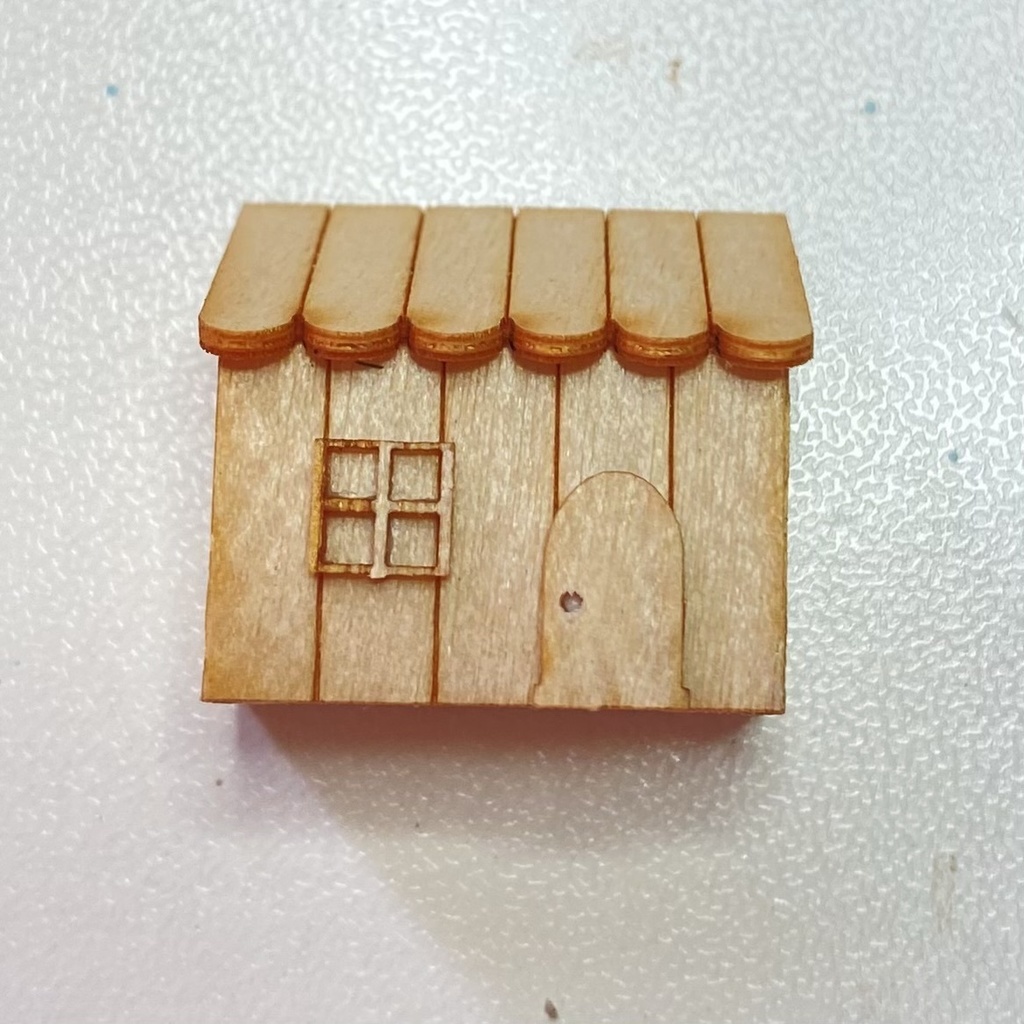 ぬりえシリーズ　おうち型ちいさいサイズのキット シナベニア版