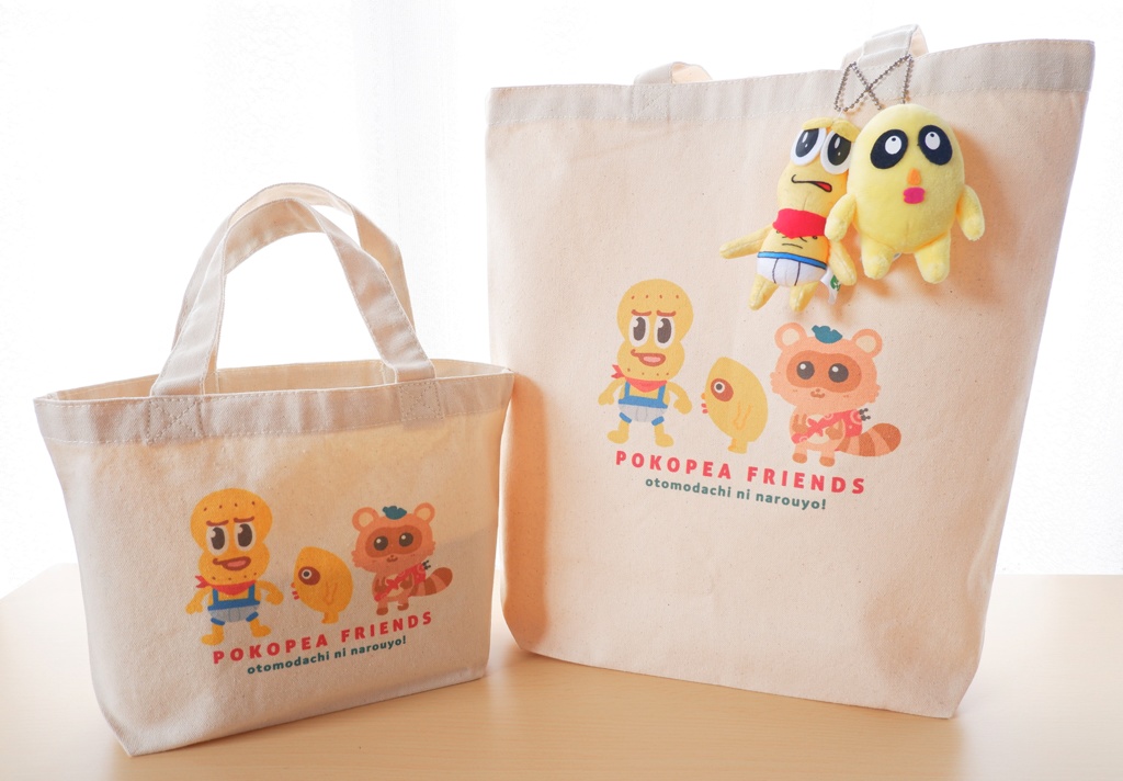 【🥪ランチバッグに最適🍙】ミニトートバッグ(POKOPEA FRIENDS)