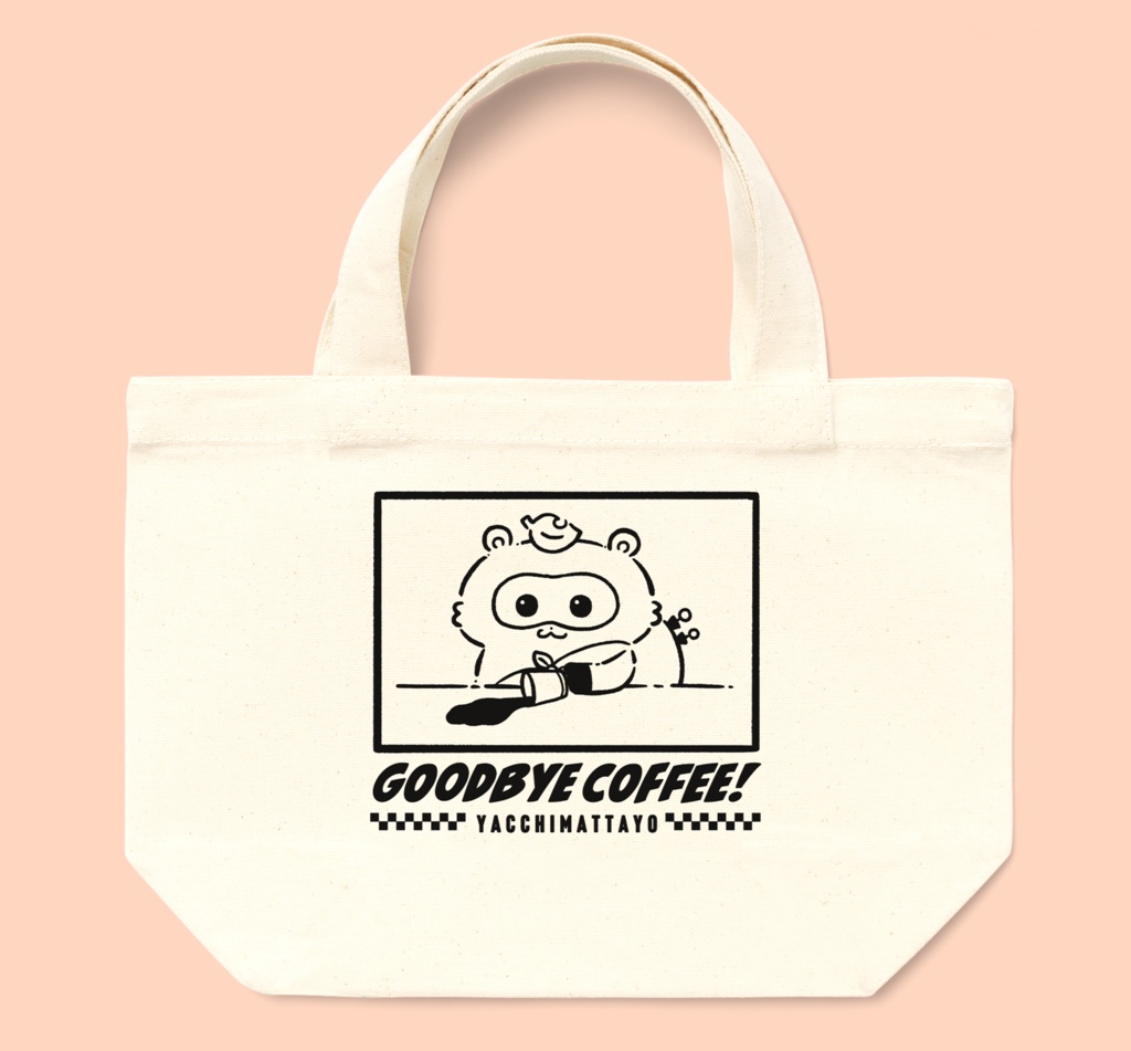 【🥪ピクニックに最適🍙】GOODBYE COFFEE ミニトート【レッド・ブルー・ブラック・カフェオレ】