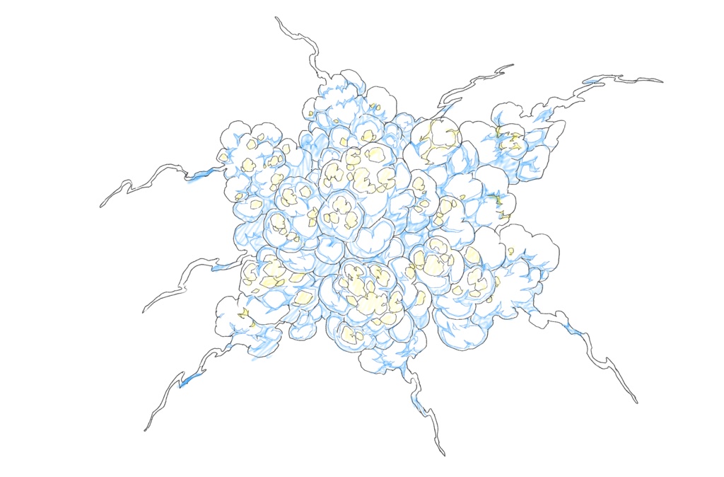 爆発アニメーション原画