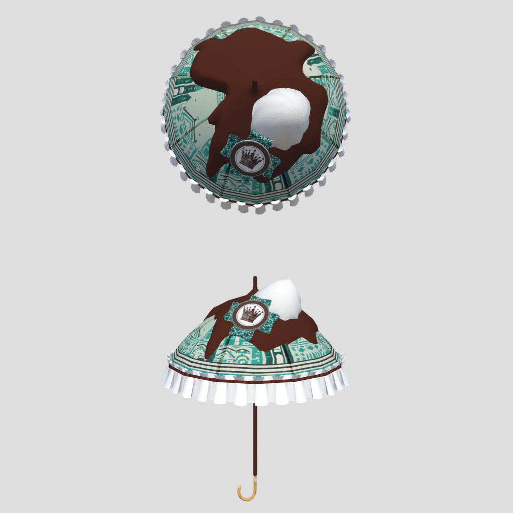 バレンタイン用チョコレートモチーフ傘 Valentine's Day chocolate umbrella by イカめし