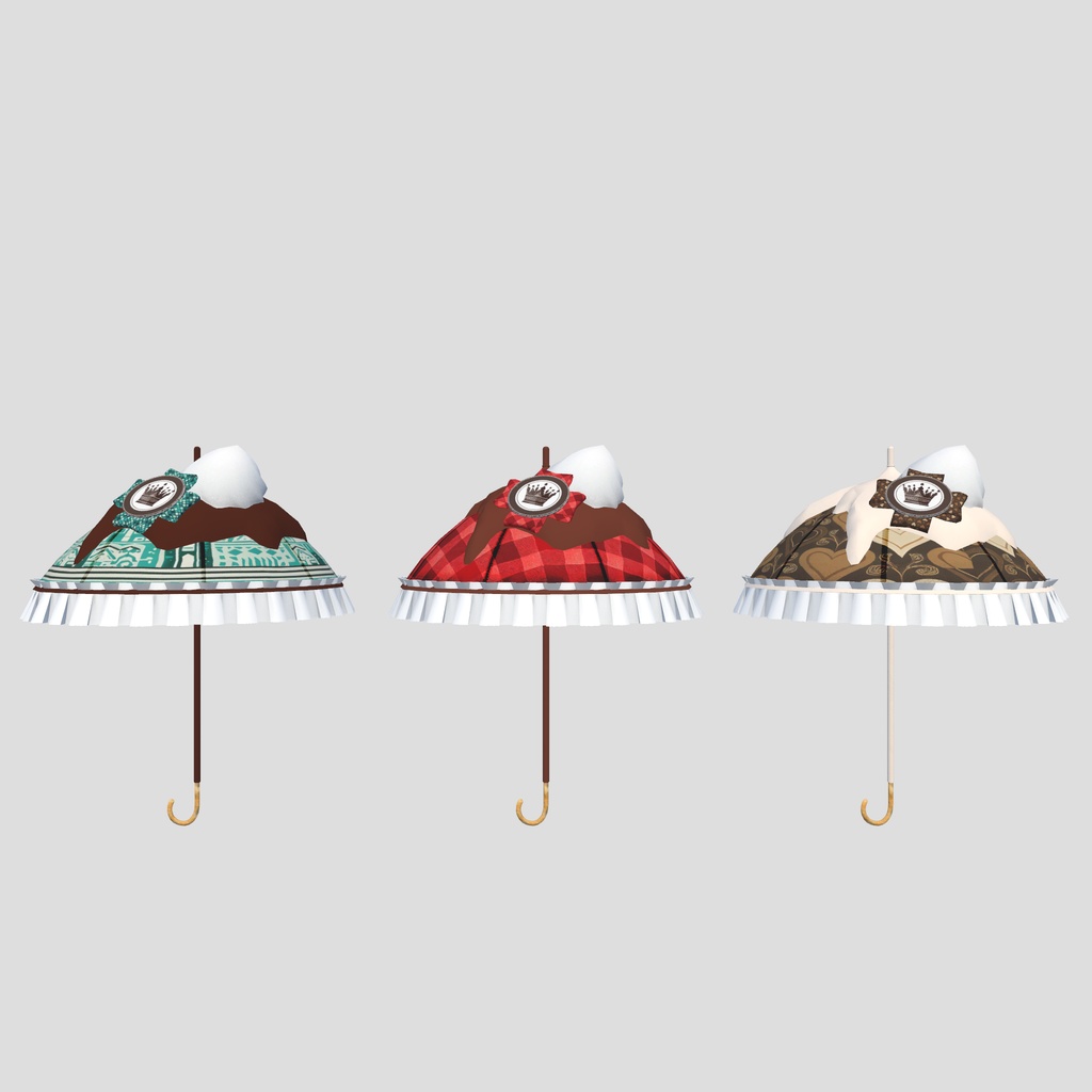 バレンタイン用チョコレートモチーフ傘 Valentine's Day chocolate umbrella by イカめし