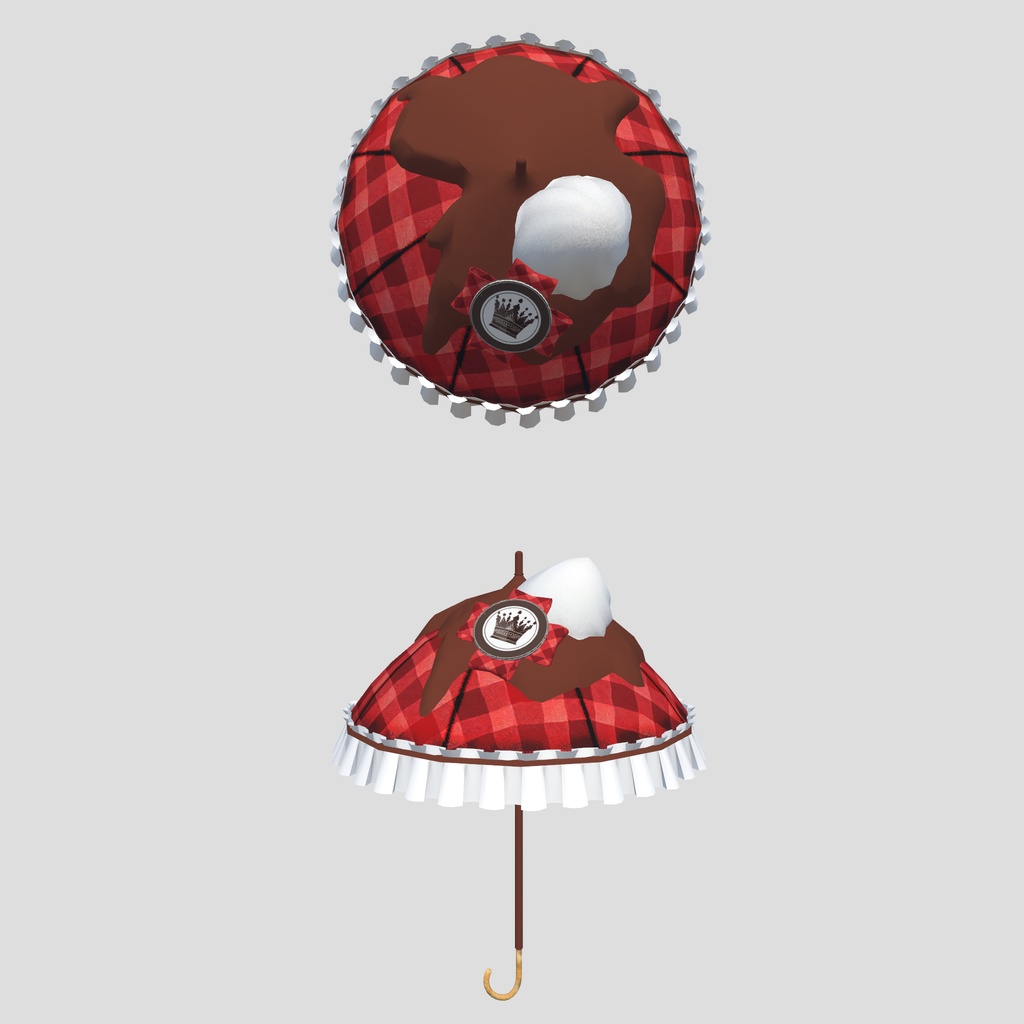 バレンタイン用チョコレートモチーフ傘 Valentine's Day chocolate umbrella by イカめし