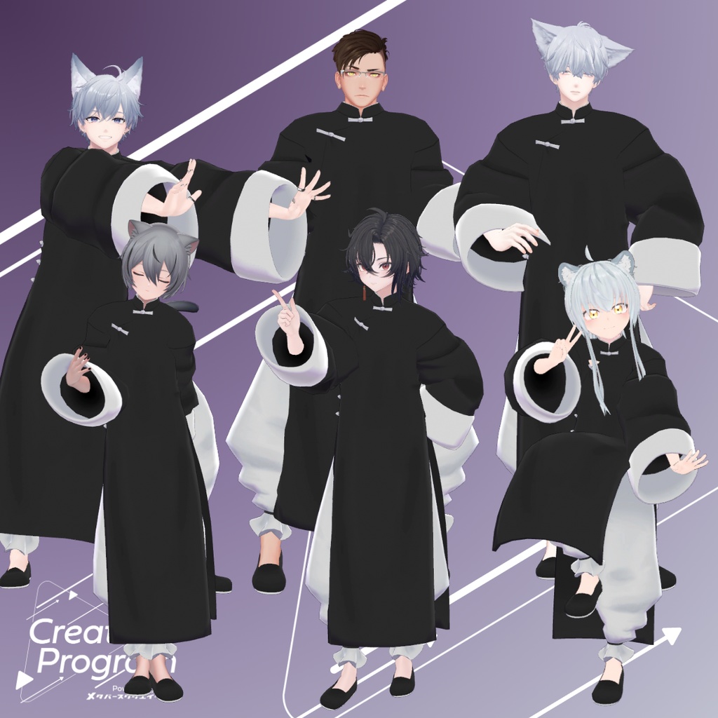 メンズ用チャイナ『-素馥- (SuFu)』 By バーチャル餓狼ロロミ / CP3