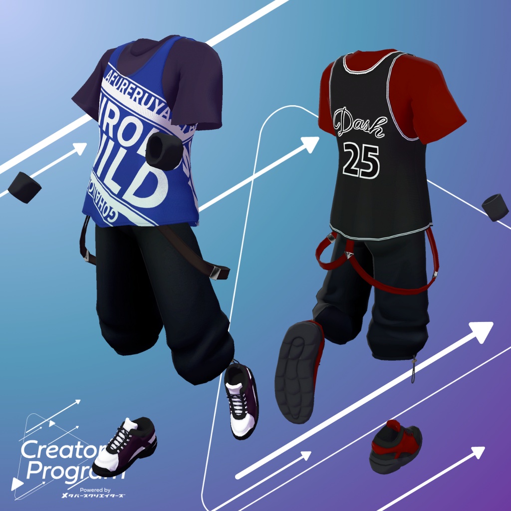 男性アバター向け衣装『St Basket Tanktop』 - By 立下あわ / CP5