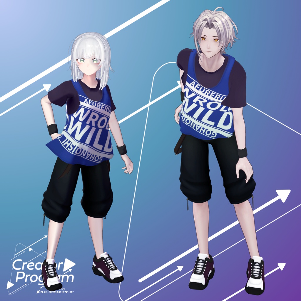 男性アバター向け衣装『St Basket Tanktop』 - By 立下あわ / CP5