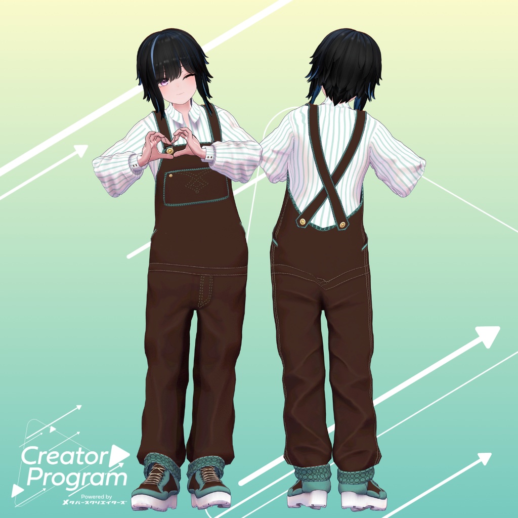 男性アバター向け衣装『ChocomintSalopette』 - By 伊ノ本カズラ / CP4
