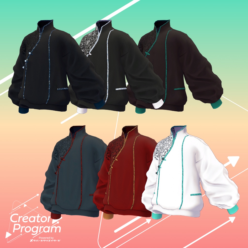 男性アバター向け衣装『SilkBloomJacket』 - By 伊ノ本カズラ / CP4