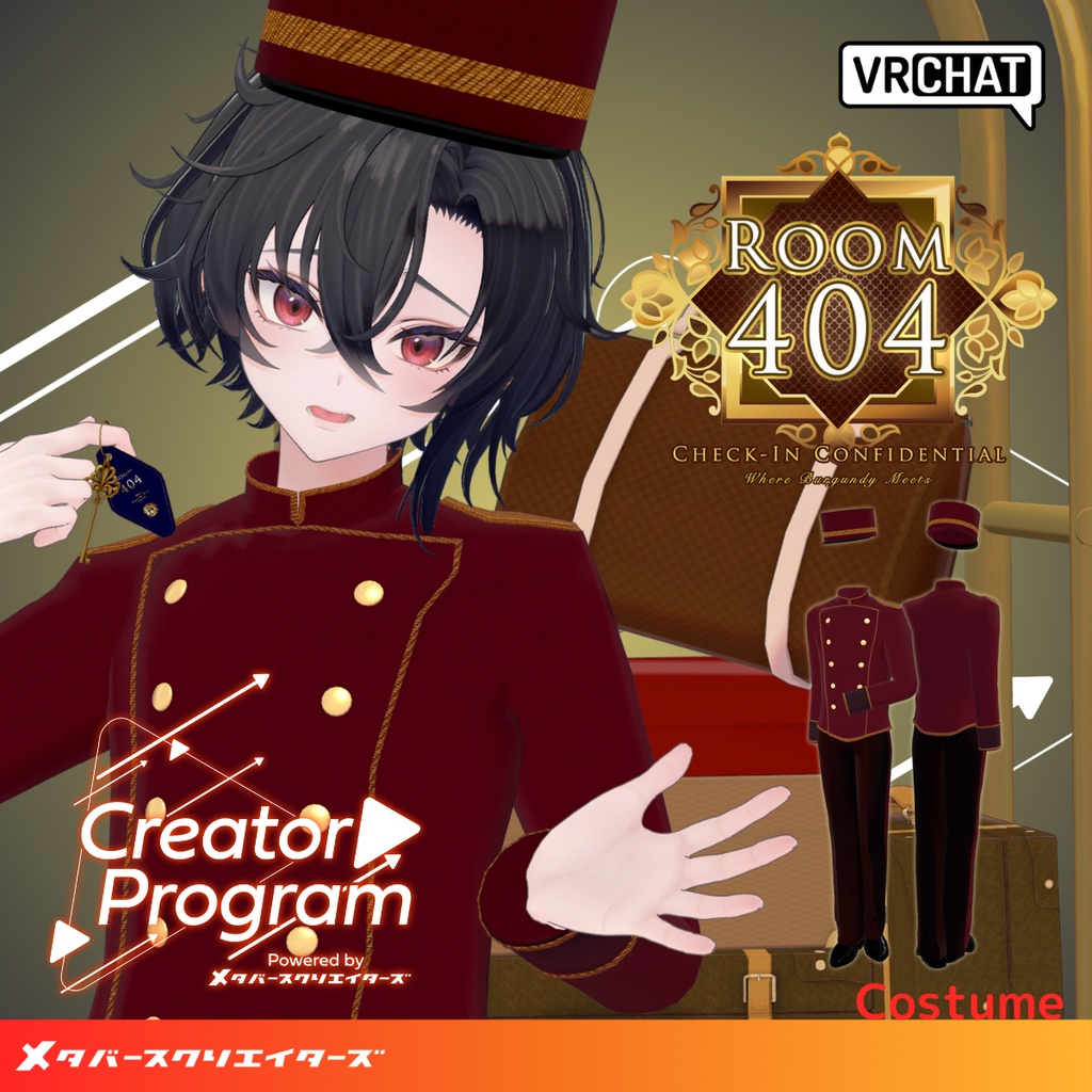 男性アバター向け衣装『Room404　Check-In Confidential』 - By marchmaru / CP9