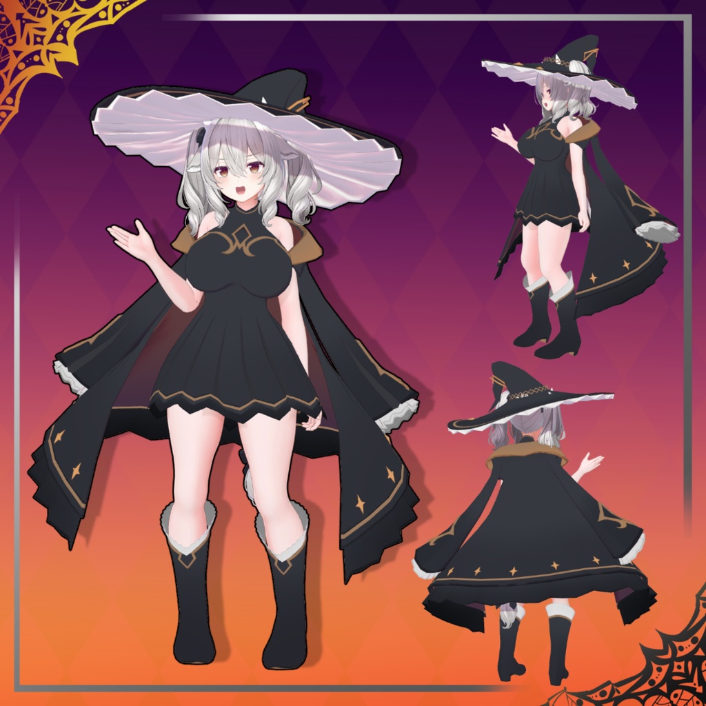 女性アバター向け衣装『Formal witch coat』 - By Luce / CP25