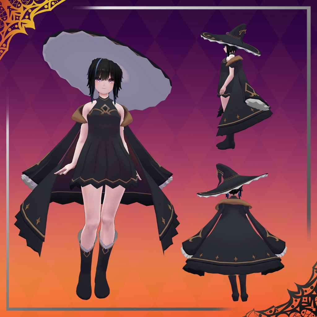 女性アバター向け衣装『Formal witch coat』 - By Luce / CP25
