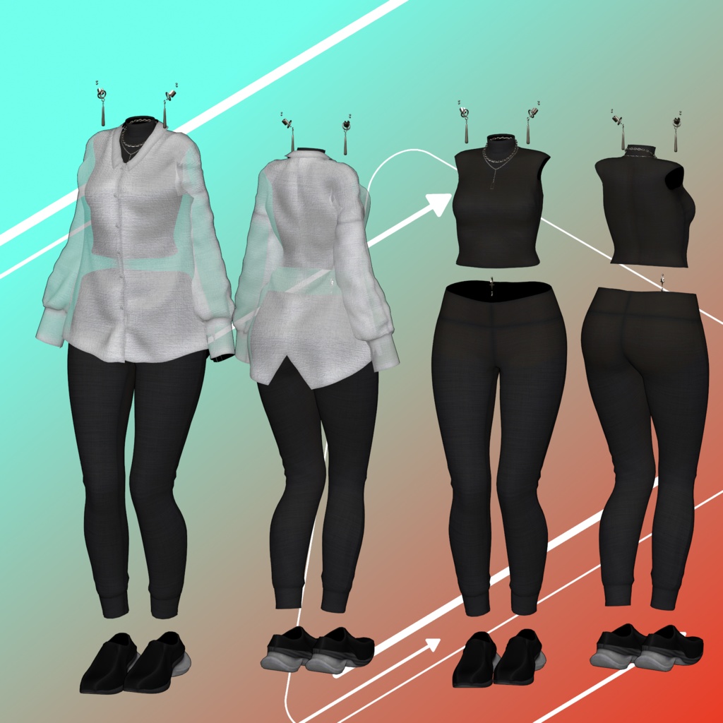 女性アバター向け衣装『Glyzinien』 - By とかげはうす / CP32