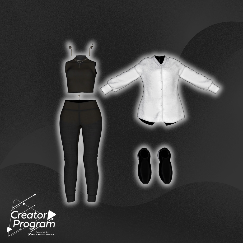 女性アバター向け衣装『See-through Shirt』 - By とかげはうす / CP32