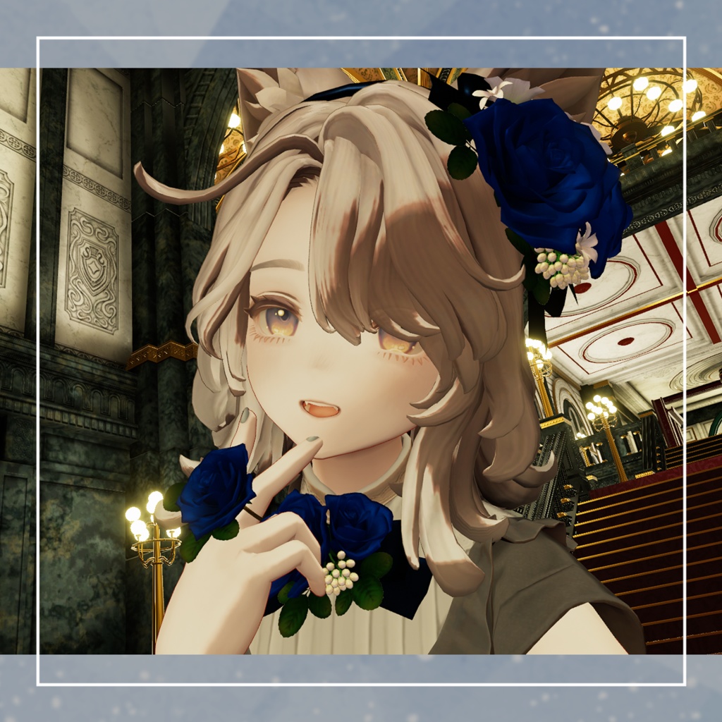 アバターアクセサリー『夢見鳥の薔薇のアクセサリーセット』 - By まなこ / CP34